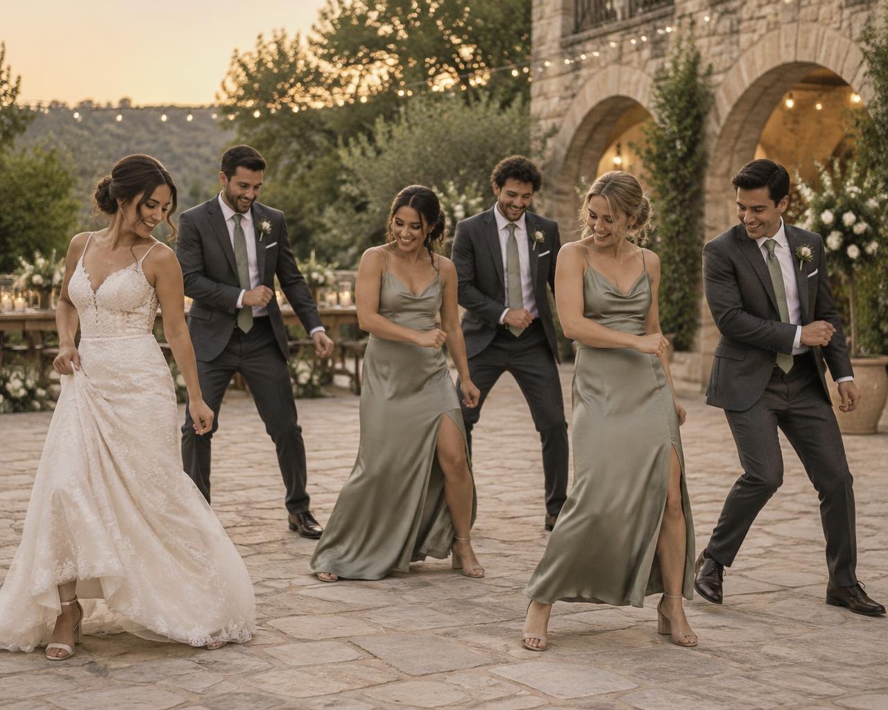 Inspiração: convidados a participar numa coreografia de casamento